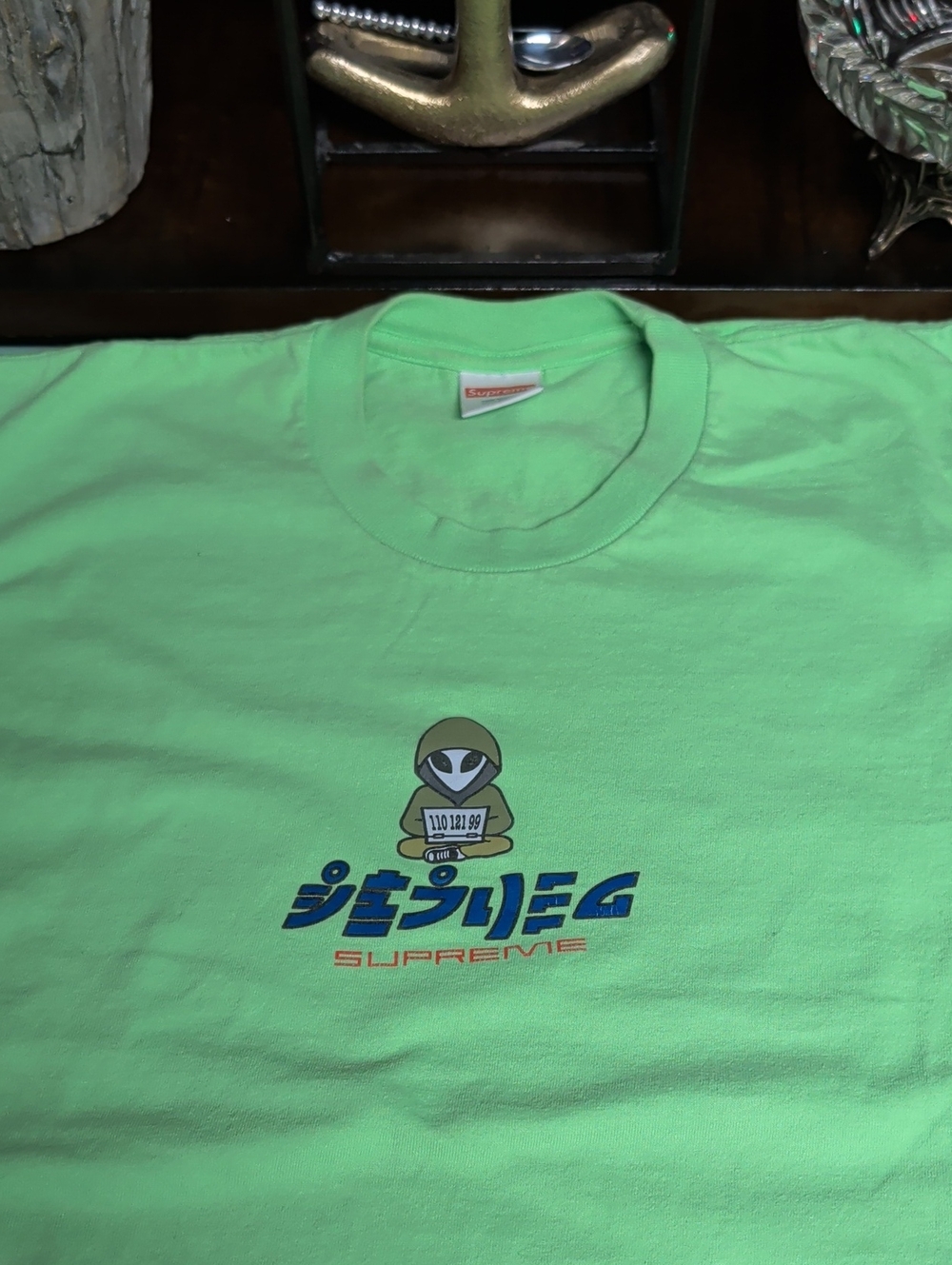 Supreme Alien Tee Lime And In Great Condition!